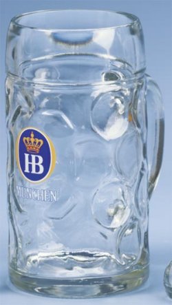 Hofbrauhaus Glass One Liter Dimple Beer Mug